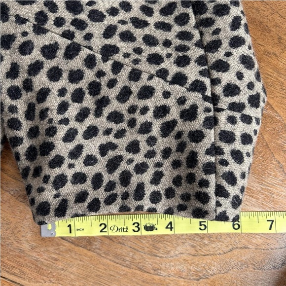 Akris Wool Sheath Midi Dress Women's Size 12 Leopard Print Silk Lined Luxurious - Picture 14 of 16